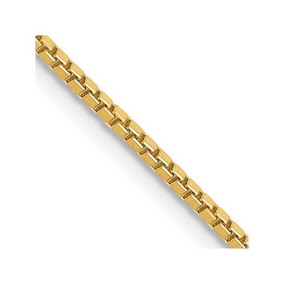 14k Yellow Gold 22 inch 1.4mm Box with Lobster Clasp Chain
